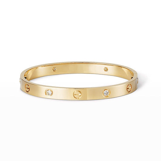 [Super CiCi ]LOVE BRACELET 6.1MM 4 DIAMONDS