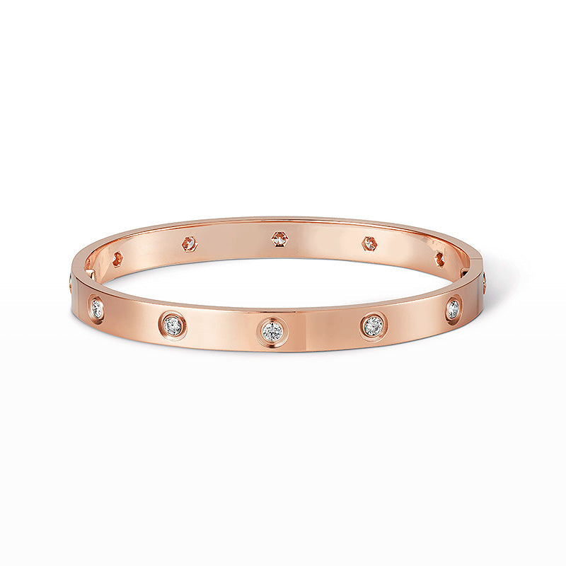[Super CiCi ]LOVE BRACELET 6.1MM 10 DIAMONDS
