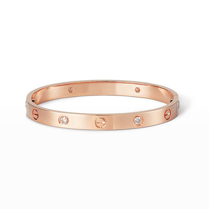 [Super CiCi ]LOVE BRACELET 6.1MM 4 DIAMONDS