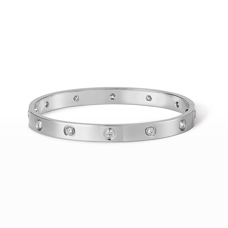 [Super CiCi ]LOVE BRACELET 6.1MM 10 DIAMONDS