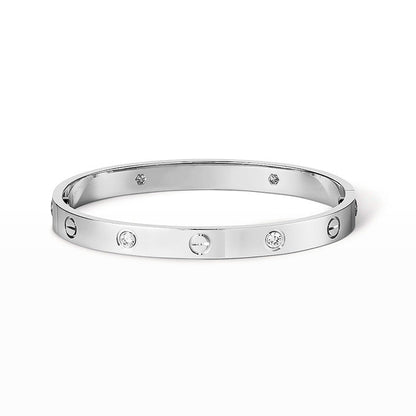 [Super CiCi ]LOVE BRACELET 6.1MM 4 DIAMONDS