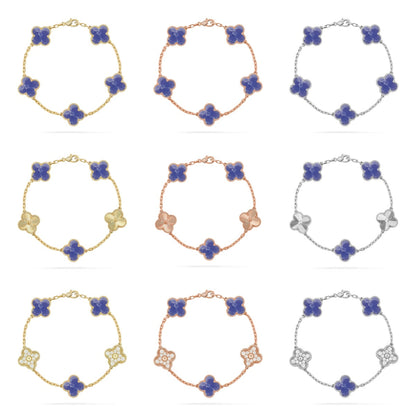 [Super CiCi ]CLOVER 5 MOTIF BLUE VEINS BRACELET COLLECTION
