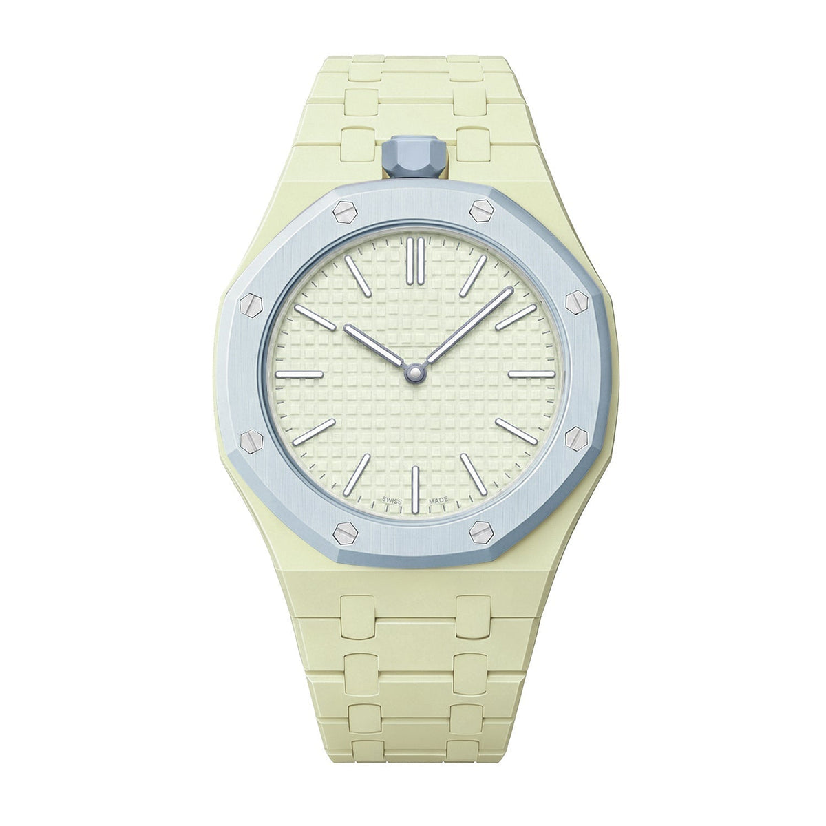 [Super CiCi]OAK POP EXCLUSIVE CREAMY YELLOW BIOCERAMIC STRAP