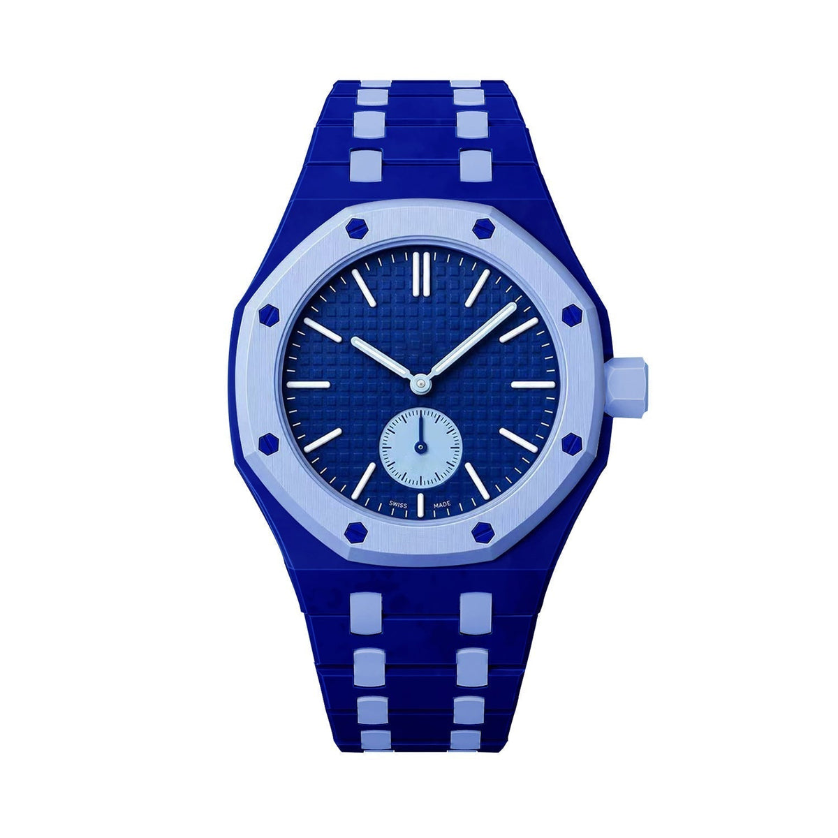 [Super CiCi]OAK POP EXCLUSIVE DARK BLUE AND LIGHT BLUE BIOCERAMIC STRAP