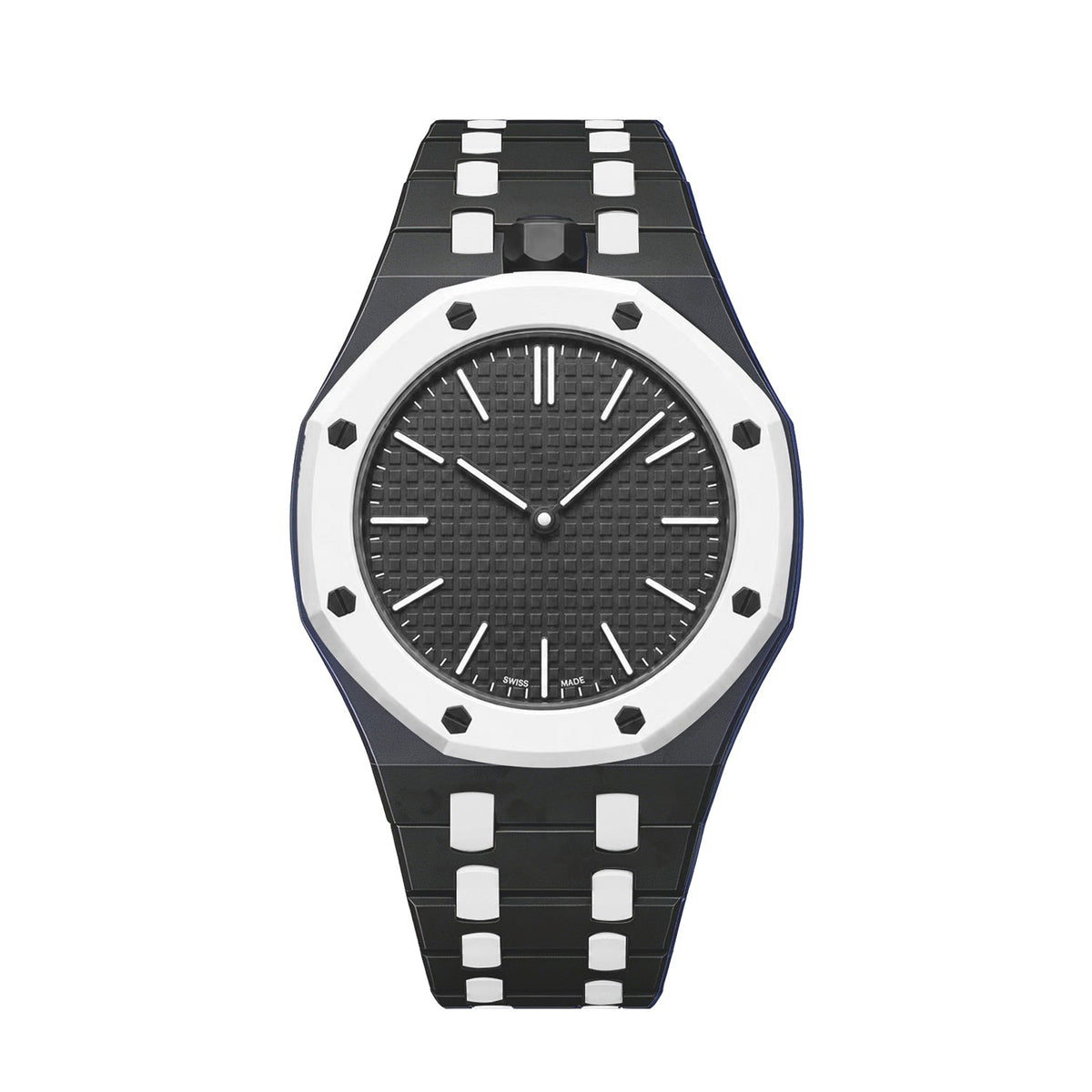 [Super CiCi]OAK POP EXCLUSIVE BLACK AND WHITE BIOCERAMIC STRAP