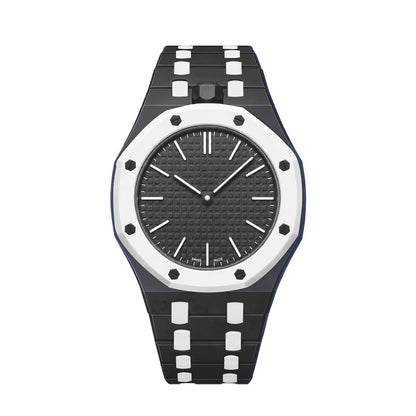 [Super CiCi]OAK POP EXCLUSIVE BLACK AND WHITE BIOCERAMIC STRAP