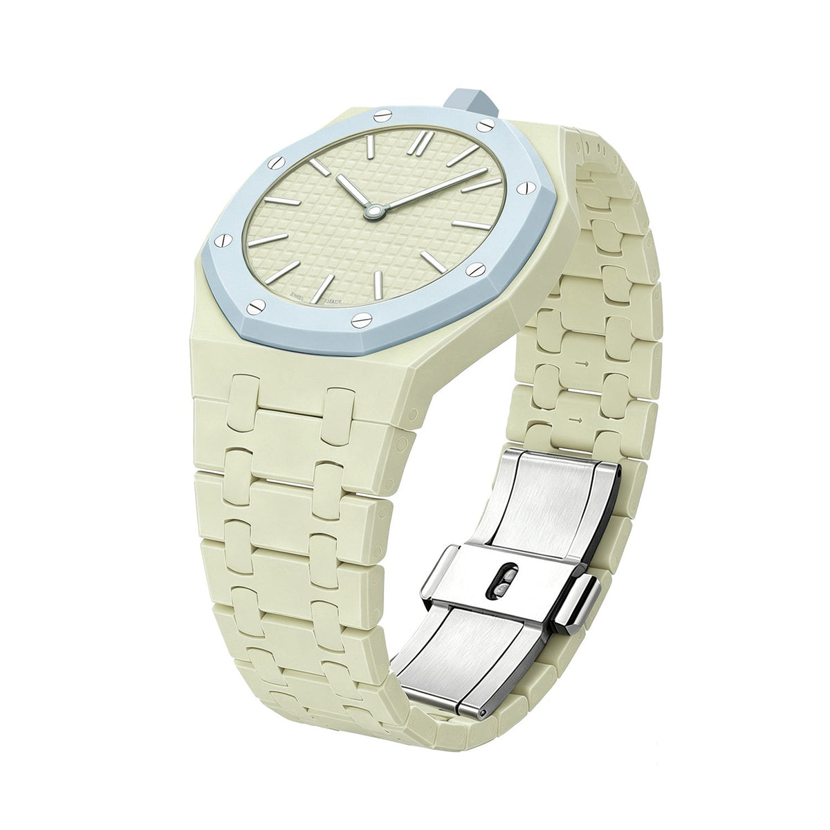 [Super CiCi]OAK POP EXCLUSIVE CREAMY YELLOW BIOCERAMIC STRAP