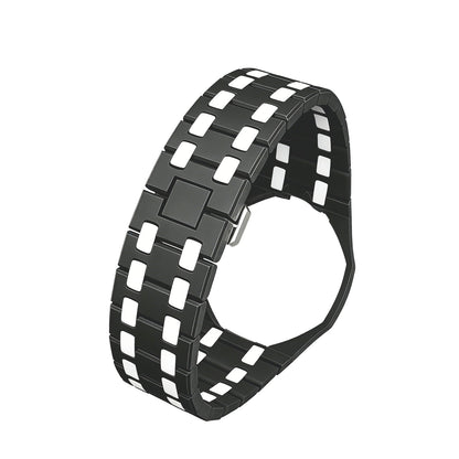 [Super CiCi]OAK POP EXCLUSIVE BLACK AND WHITE BIOCERAMIC STRAP
