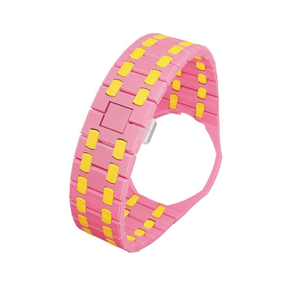 [Super CiCi]OAK POP EXCLUSIVE PINK AND YELLOW BIOCERAMIC STRAP