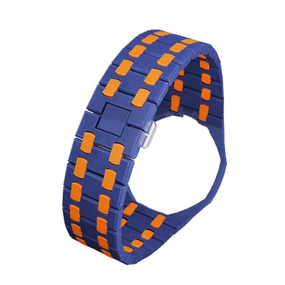 [Super CiCi]OAK POP EXCLUSIVE DARK BLUE AND ORANGE BIOCERAMIC STRAP