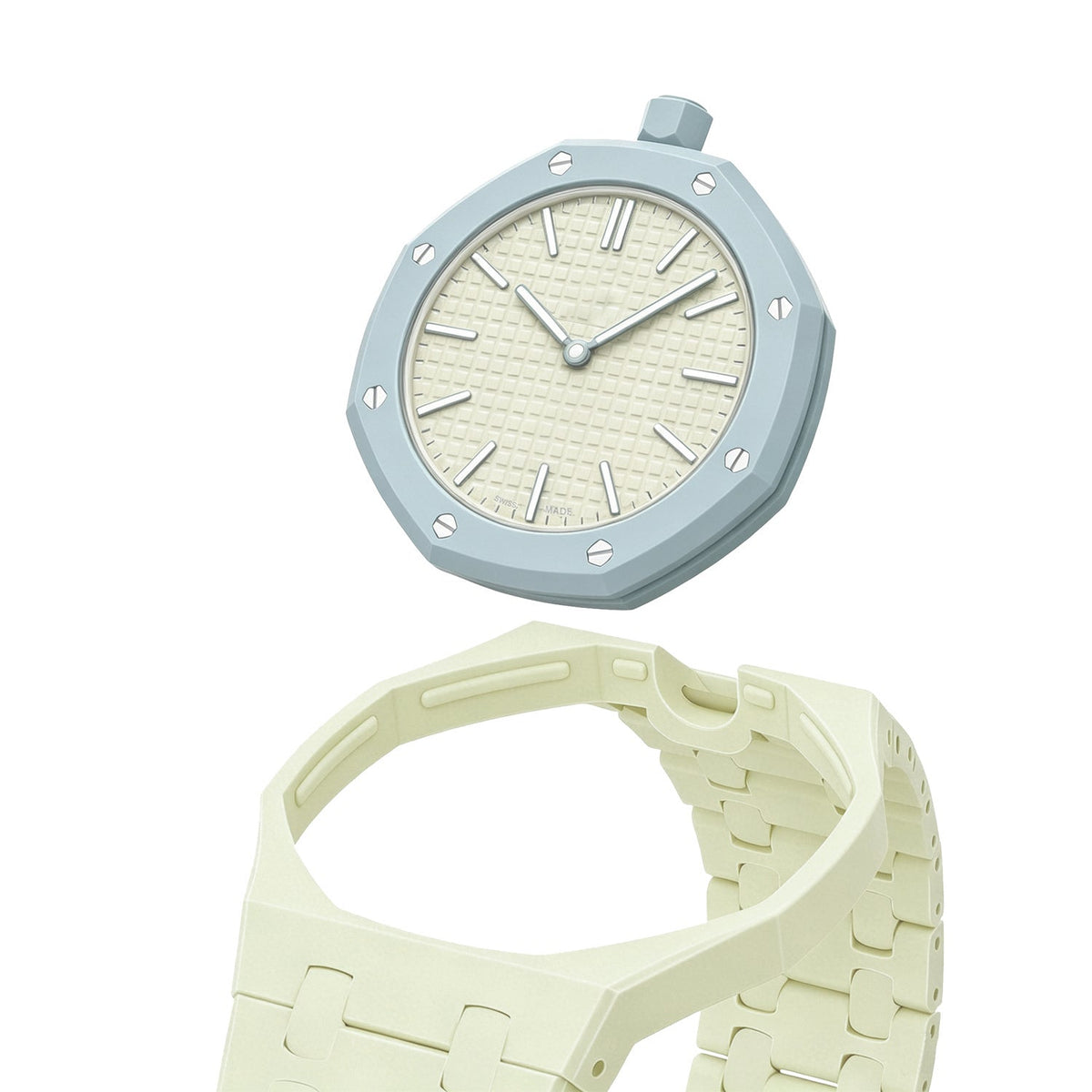 [Super CiCi]OAK POP EXCLUSIVE CREAMY YELLOW BIOCERAMIC STRAP