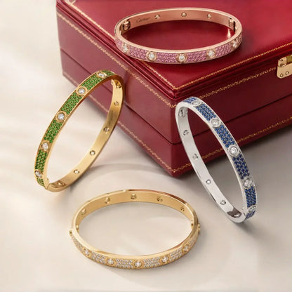 [Super CiCi]CLASSIC 6.1MM LOVE BRACELET 10-DIAMOND FULL PAVÉ