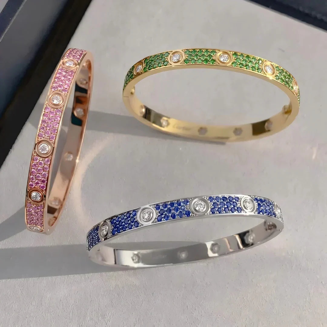 [Super CiCi]CLASSIC 6.1MM LOVE BRACELET 10-DIAMOND FULL PAVÉ