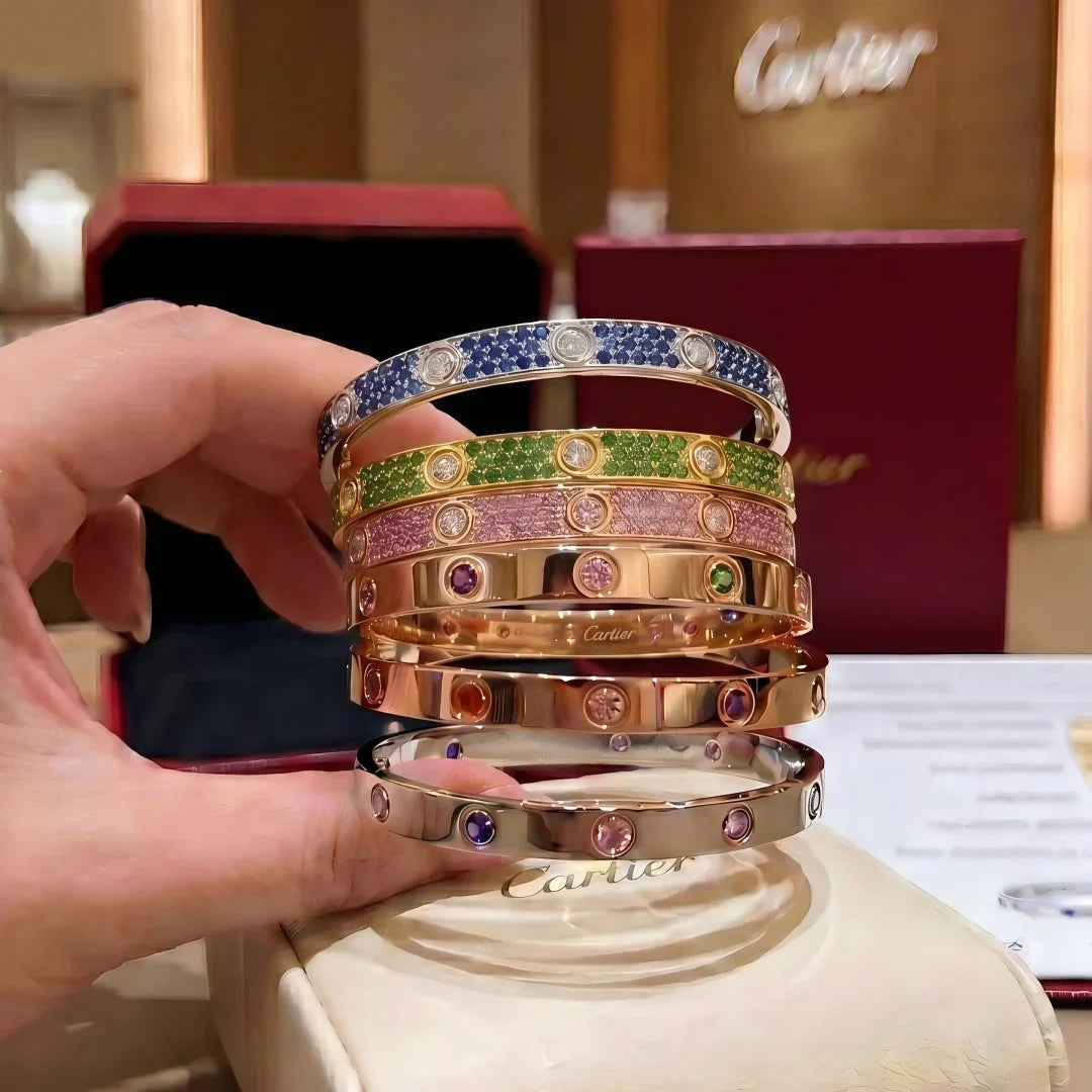 [Super CiCi]CLASSIC 6.1MM LOVE BRACELET 10-DIAMOND FULL PAVÉ