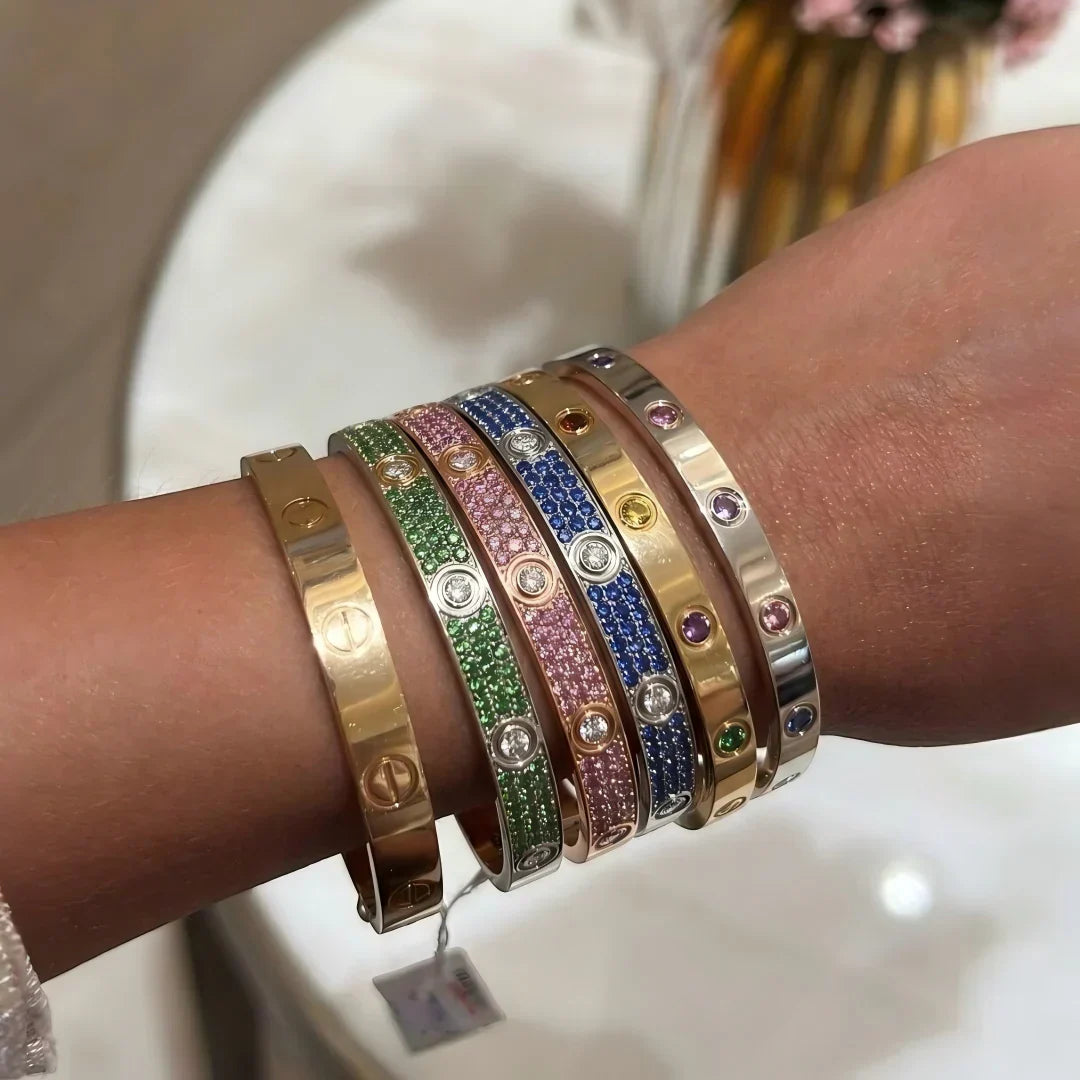 [Super CiCi]CLASSIC 6.1MM LOVE BRACELET 10-DIAMOND FULL PAVÉ