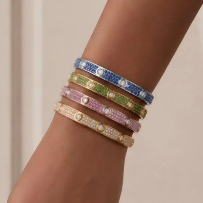 [Super CiCi]CLASSIC 6.1MM LOVE BRACELET 10-DIAMOND FULL PAVÉ