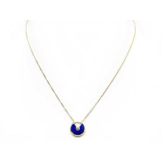 [Super CiCi ]AMULETTE ROSE GOLD AGATE NECKLACE