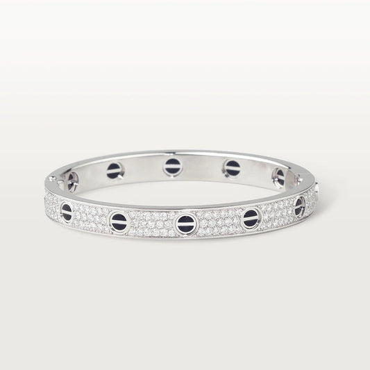 [Super CiCi ]LOVE BRACELET 6.1MM DIAMOND-PAVED CERAMIC