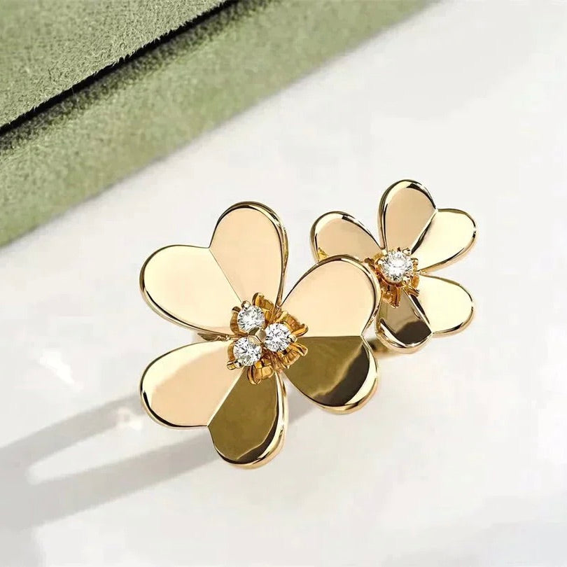 [Super CiCi ]CLOVER COMOS GOLD DIAMOND RING