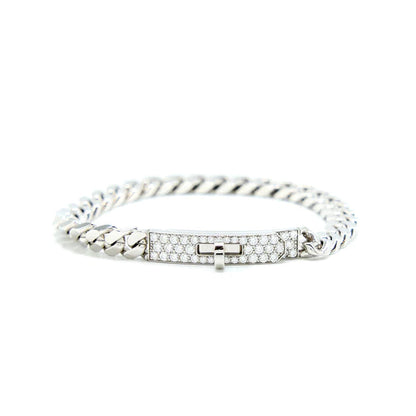 [Super CiCi ]KELLY CHAIN SILVER DIAMOND BRACELET