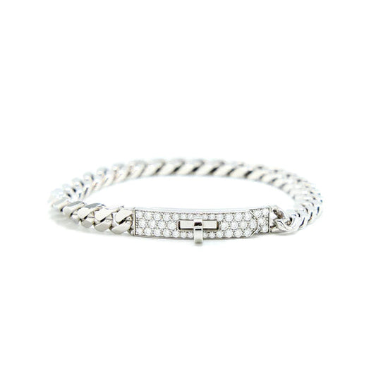 [Super CiCi ]KELLY CHAIN SILVER DIAMOND BRACELET