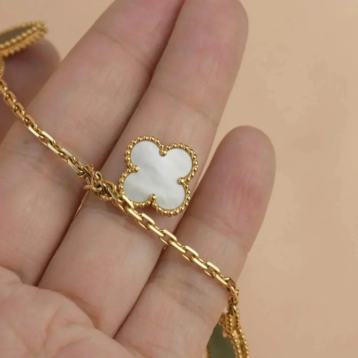 [Super CiCi ]LUCKY SPRING 5 MOTIF GOLD BRACELET