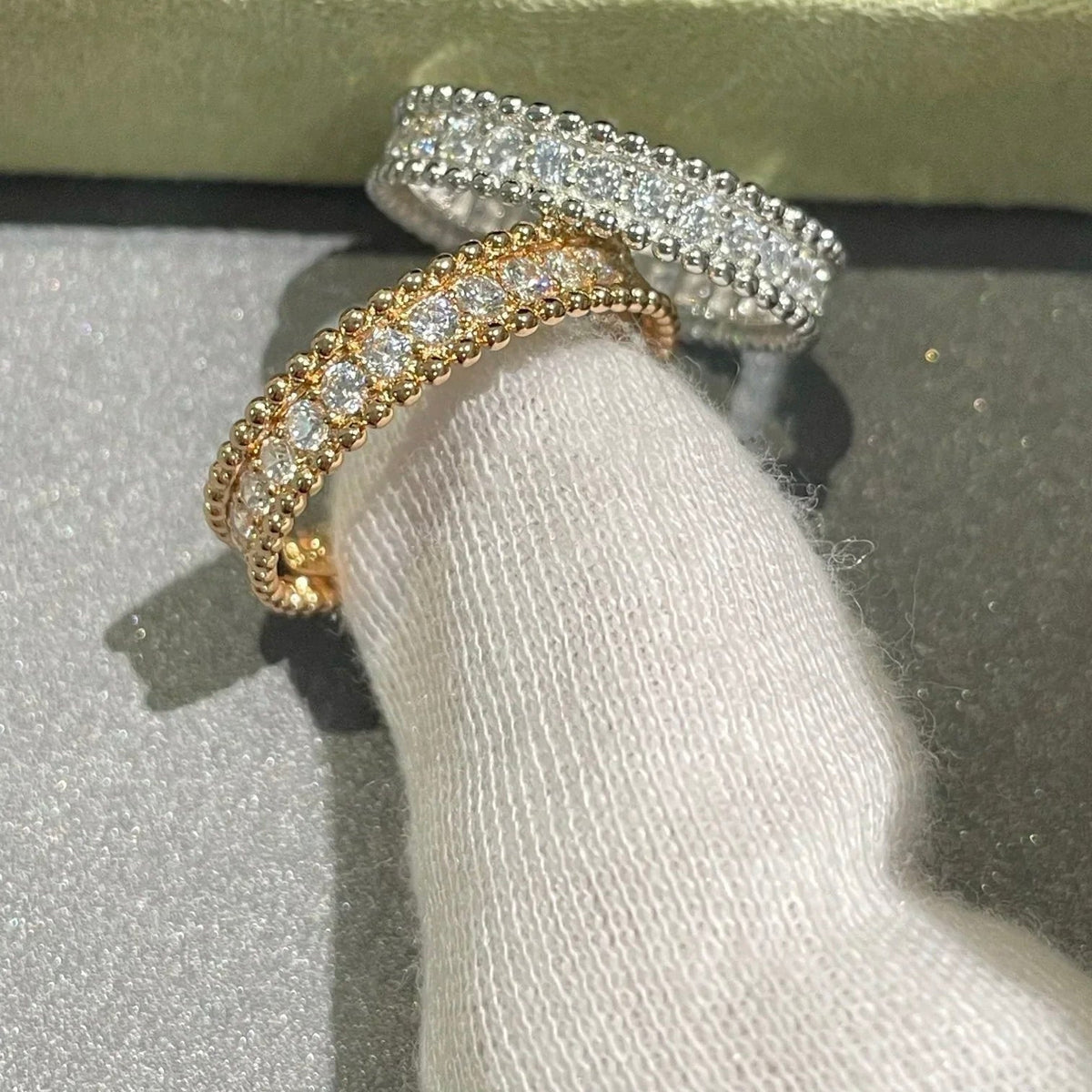 [Super CiCi ]PERLEE DIAMOND SILVER RING