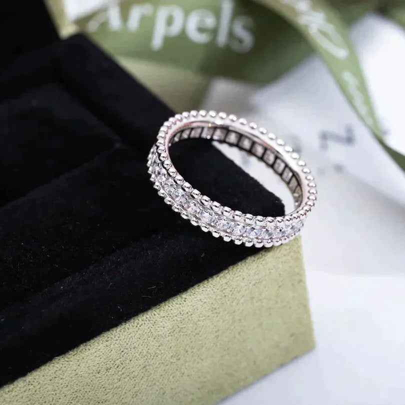 [Super CiCi ]PERLEE DIAMOND SILVER RING