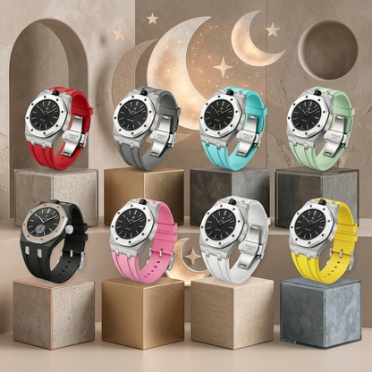 [Super CiCi]Royal Oak Pop Exclusive Steel Case & Silicone Strap With Cradle