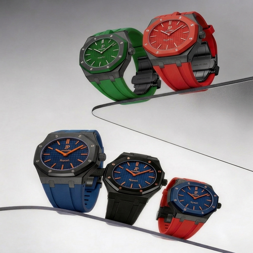 [Super CiCi]OAK POP BLACK STEEL CASE & SILICONE STRAP