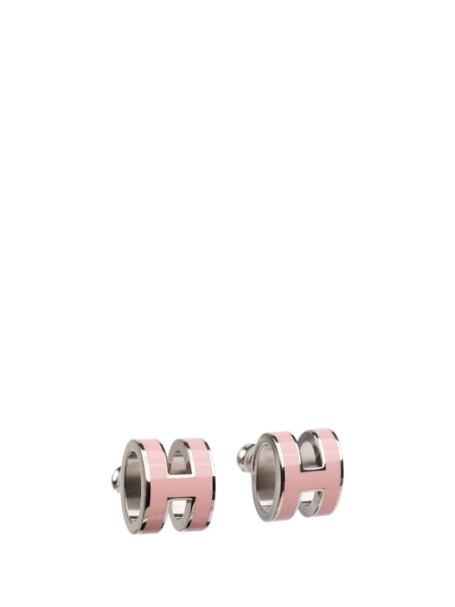 [Super CiCi ]MINI POP H SILVER EARRINGS PINK