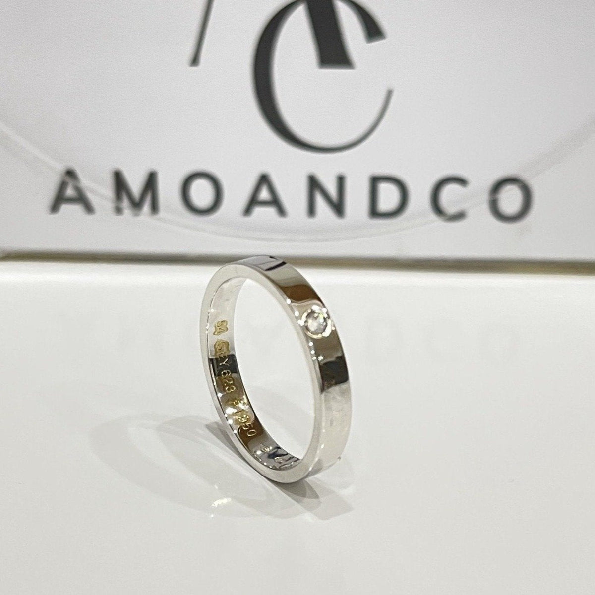 [Super CiCi ]LOVE RING 4MM 1 DIAMOND