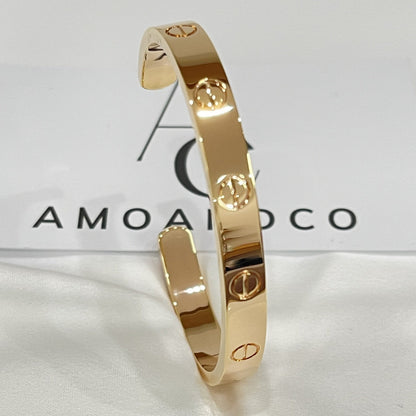 [Super CiCi ]LOVE BRACELET 6.1MM OPEN CUFF