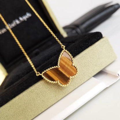 [Super CiCi ] TIGER__ EYE BUTTERFLY NECKLACE