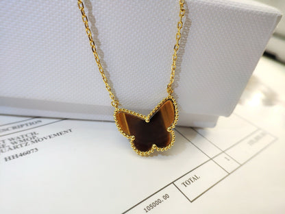 [Super CiCi ] TIGER__ EYE BUTTERFLY NECKLACE