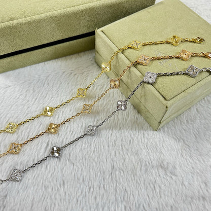 [Super CiCi ]CLOVER 6 MOTIF DIAMOND LASER BRACELET