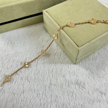 [Super CiCi ]CLOVER 6 MOTIF DIAMOND LASER BRACELET