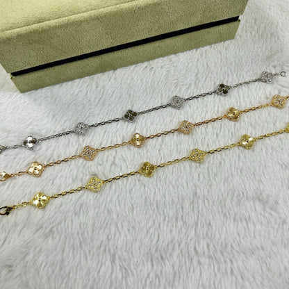 [Super CiCi ]CLOVER 6 MOTIF DIAMOND LASER BRACELET