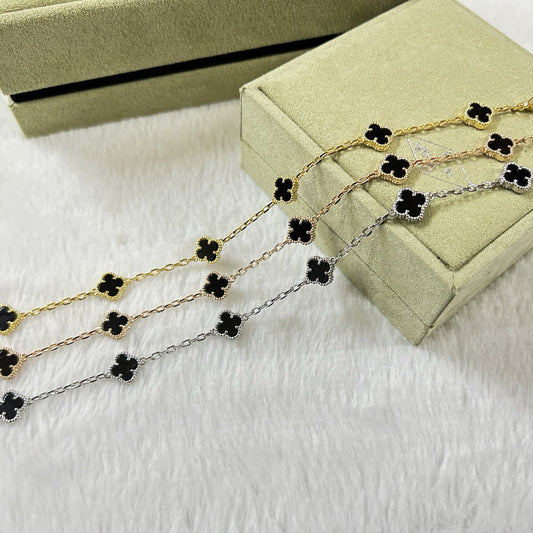 [Super CiCi ]CLOVER 6 MOTIF  ONYXS BRACELET