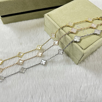 [Super CiCi ]CLOVER 6 MOTIF WHITE MOP BRACELET