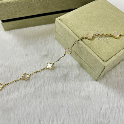 [Super CiCi ]CLOVER 6 MOTIF WHITE MOP BRACELET