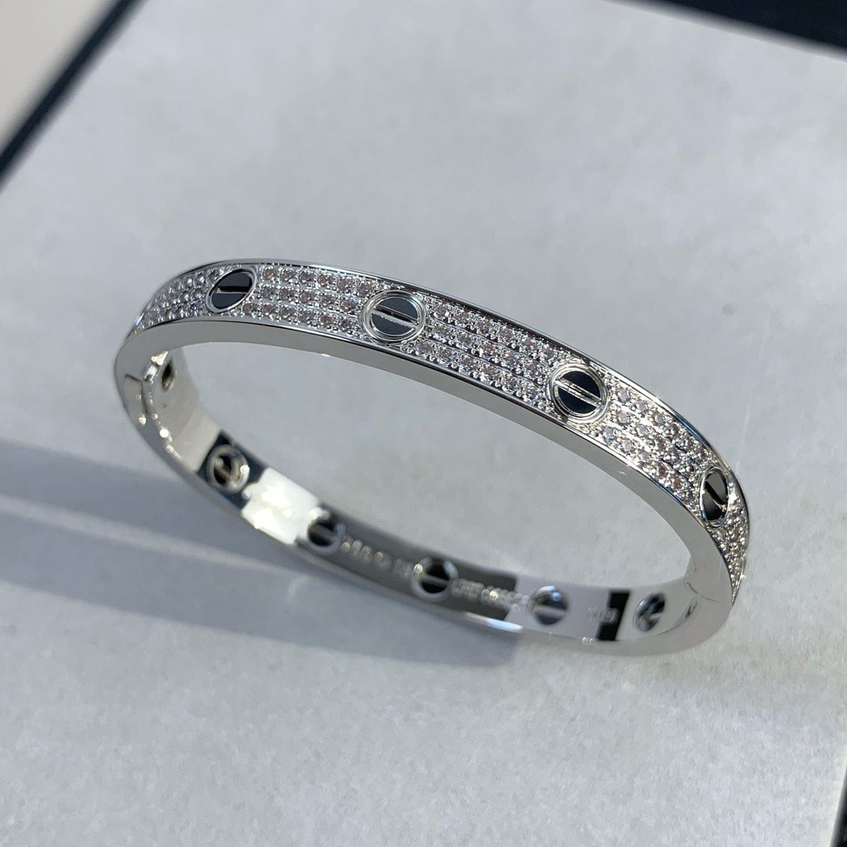 [Super CiCi ]LOVE BRACELET 6.1MM DIAMOND-PAVED CERAMIC