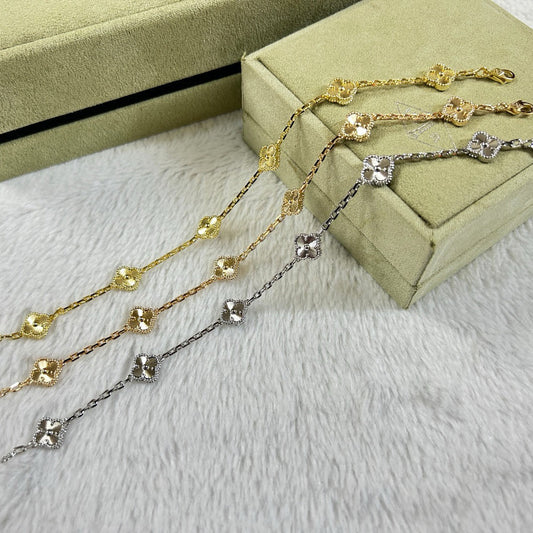 [Super CiCi ]CLOVER 6 MOTIF DIAMOND BRACELET