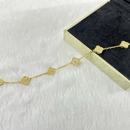[Super CiCi ]CLOVER 6 MOTIF DIAMOND BRACELET