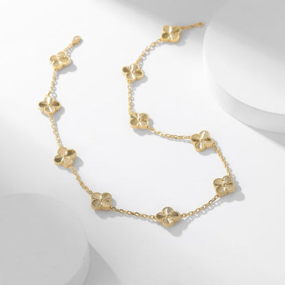 [Super CiCi ]CLOVER 10 MOTIFS LASER NECKLACE