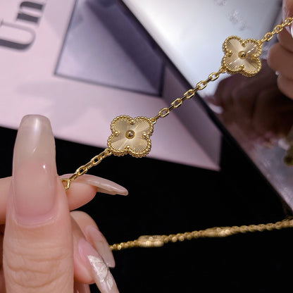 [Super CiCi ]CLOVER 10 MOTIFS LASER NECKLACE