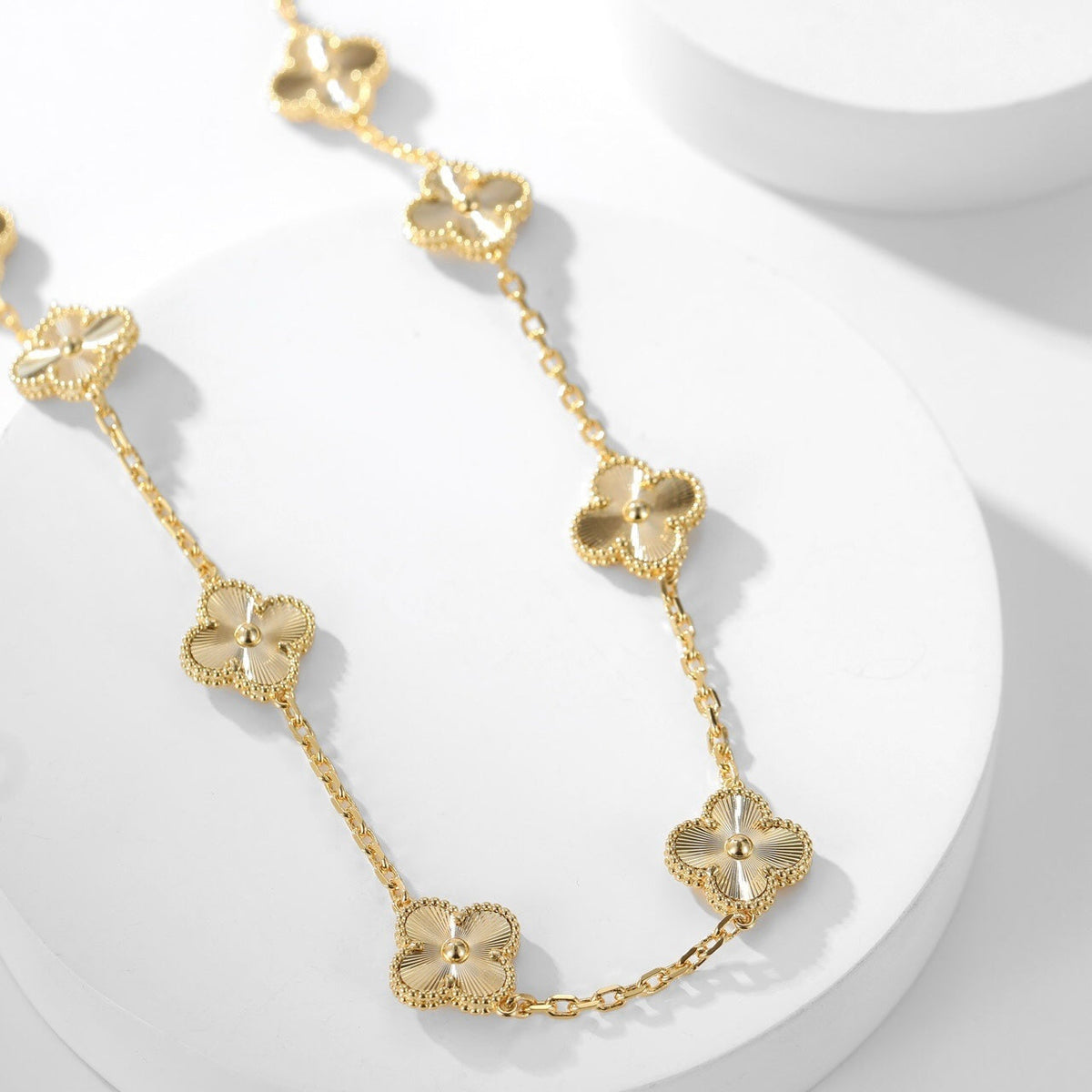 [Super CiCi ]CLOVER 10 MOTIFS LASER NECKLACE