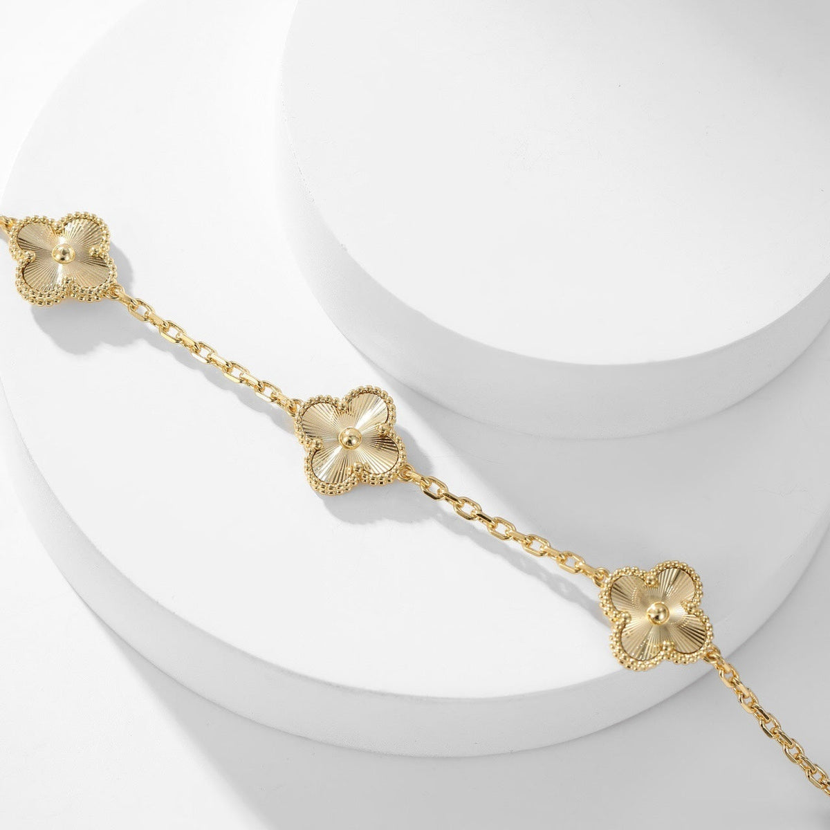 [Super CiCi ]CLOVER 10 MOTIFS LASER NECKLACE