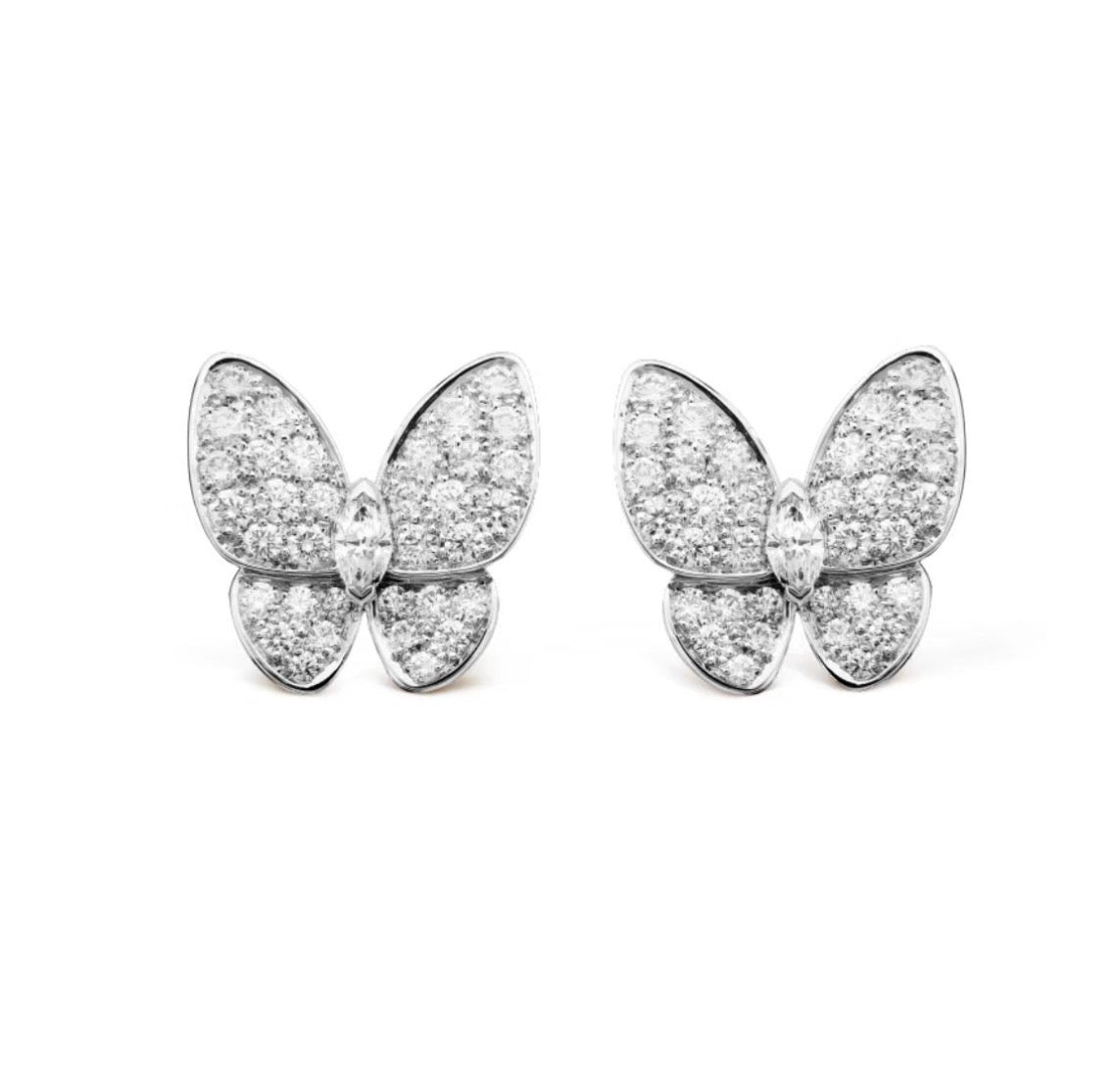[Super CiCi ]BUTTERFLY ALL DIAMOND EARRINGS