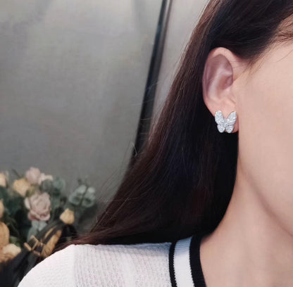 [Super CiCi ]BUTTERFLY ALL DIAMOND EARRINGS